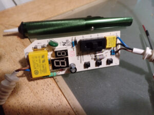 The circuit board from the controller