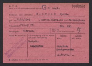 POW Record Card