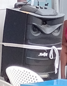 A very angry-looking speaker